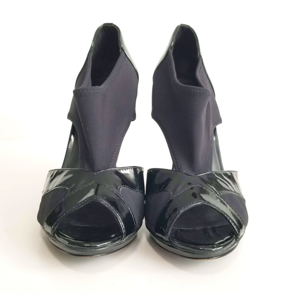 Donald J Pliner Pausha Peep Toe Pumps Sandal Black - Picture 8 of 11